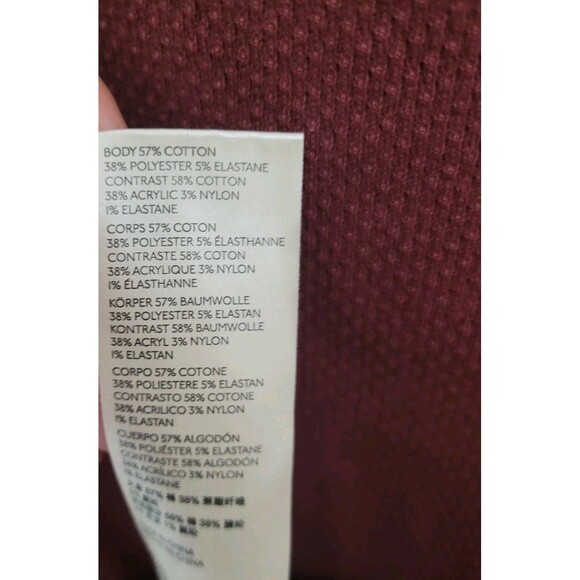 Free People We The Free Rio Vino Mixed Media Thermal Waffle Knit Top NWT Size S - Picture 5 of 9